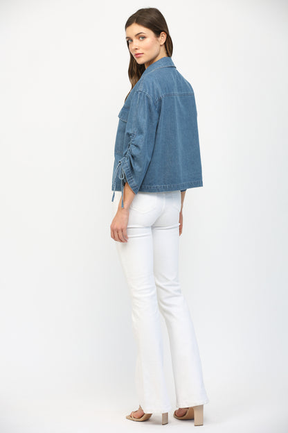 Front Flap Denim Jacket