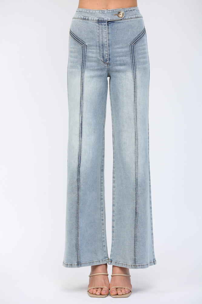 HIGH WAISTED WIDE LEG JEAN