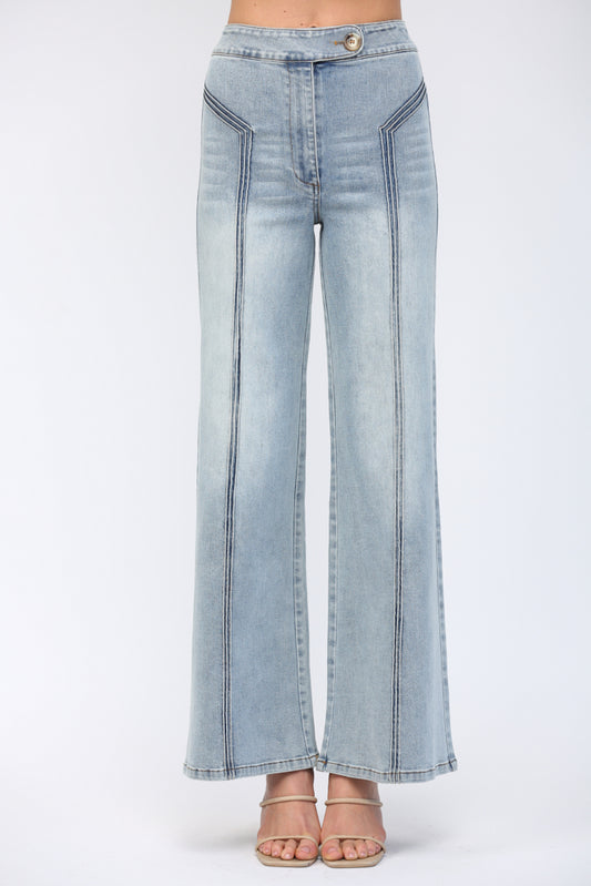 HIGH WAISTED WIDE LEG JEAN