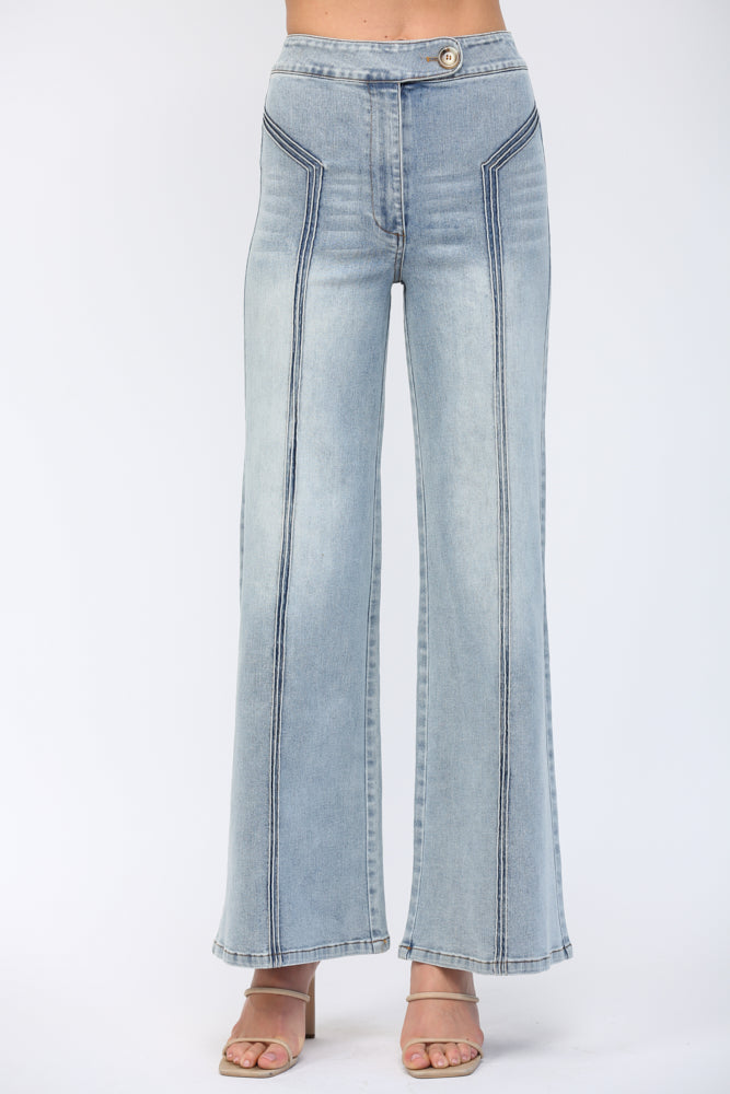 HIGH WAISTED WIDE LEG JEAN