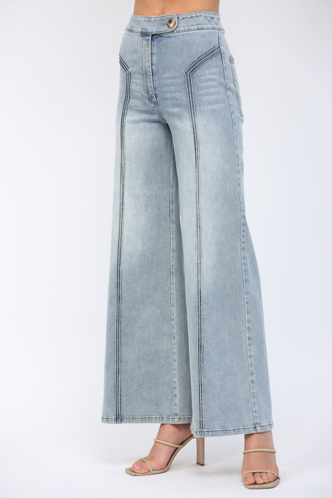 HIGH WAISTED WIDE LEG JEAN