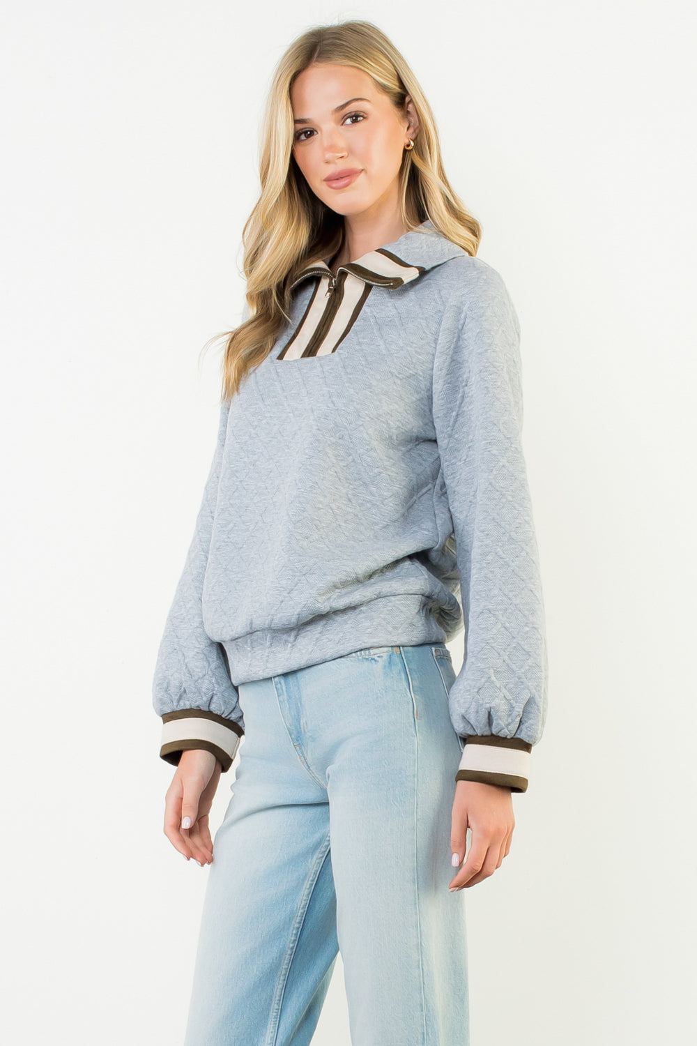 Casual Textured Sweatshirt