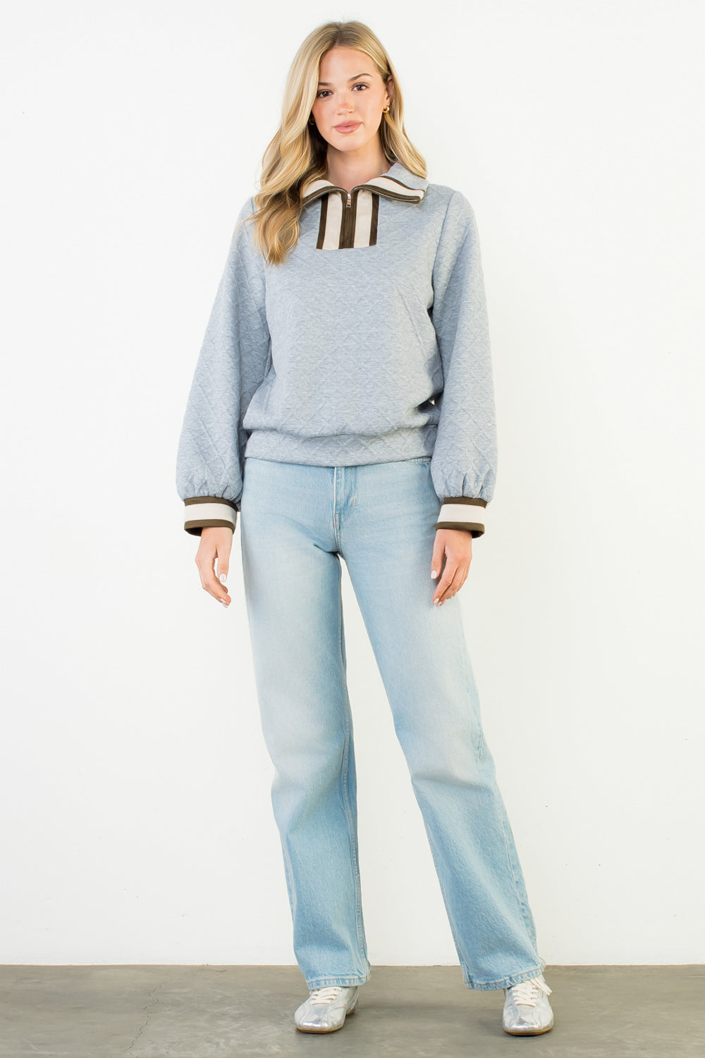 Casual Textured Sweatshirt