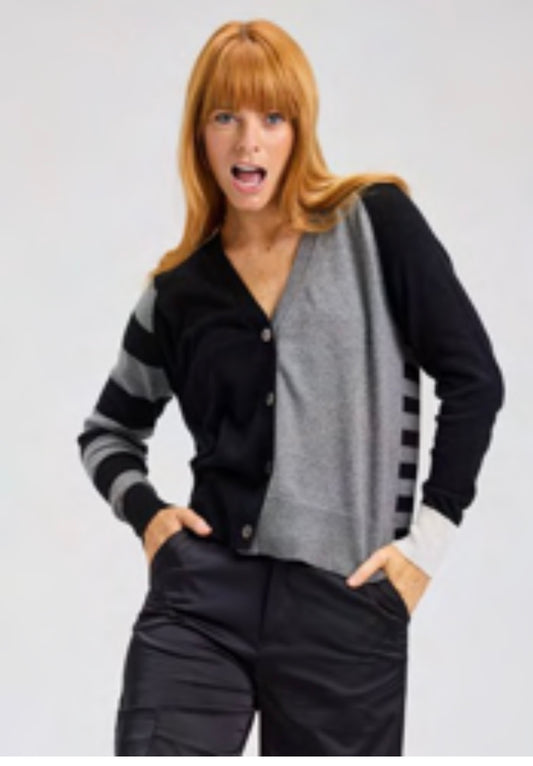Split Cardigan Black