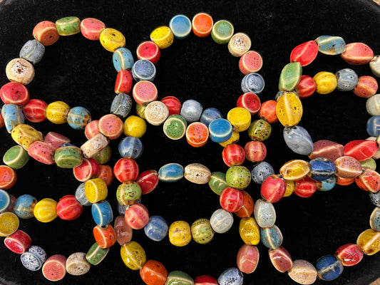 Rainbow Speckle Bead Bracelet