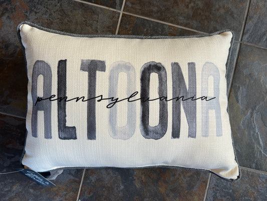 Altoona, PA Gray Tones Poster Pillow