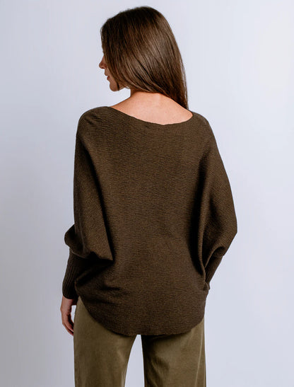 JENA 'RYU' TOP OLIVE TWEED
