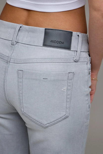 [HAPPI] Light Grey Denim Flare