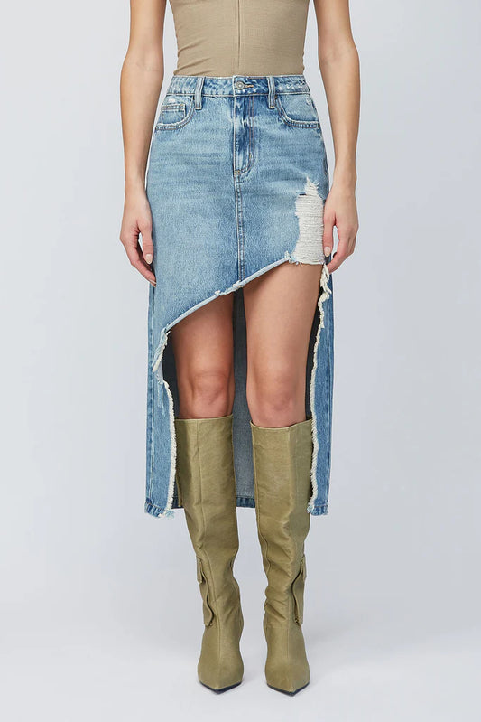 Peyton Medium Distressed Maxi Skirt