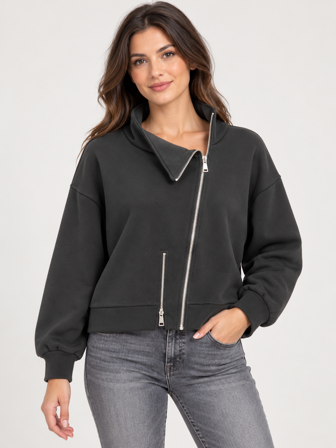Modern Edge Asymmetrical Zip Up