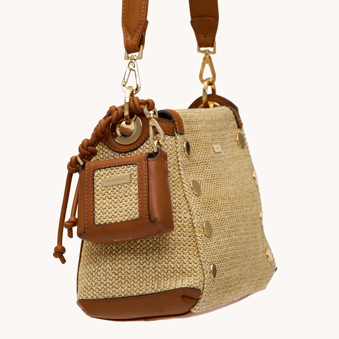 Mini B mini Cocoa Raffia/Gold