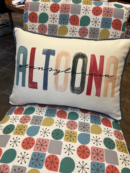 Altoona, PA Earth Tones Poster Pillow