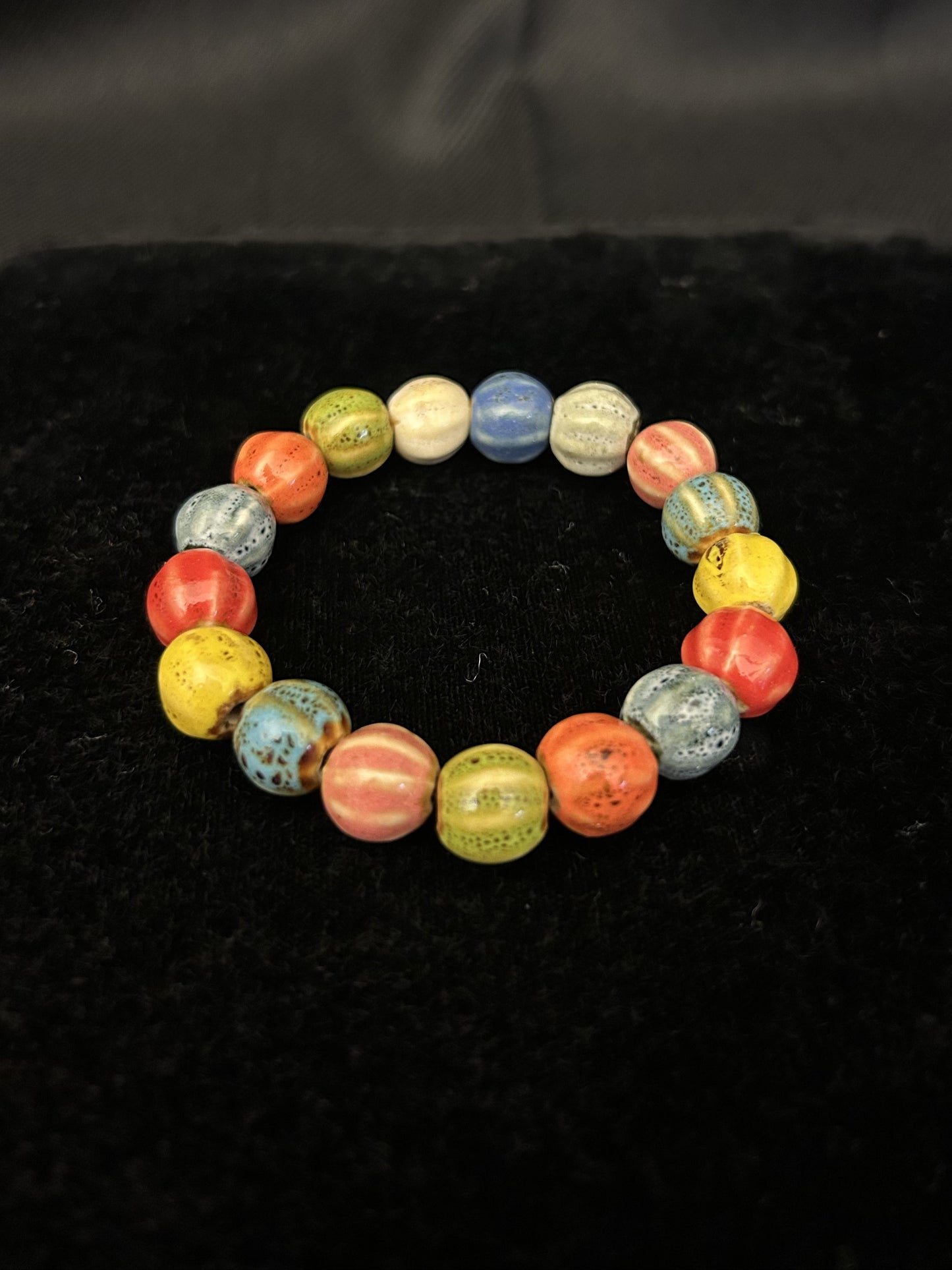 Rainbow Speckle Bead Bracelet