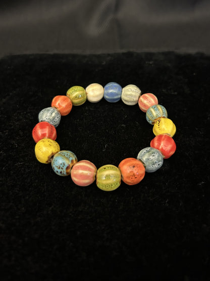 Rainbow Speckle Bead Bracelet
