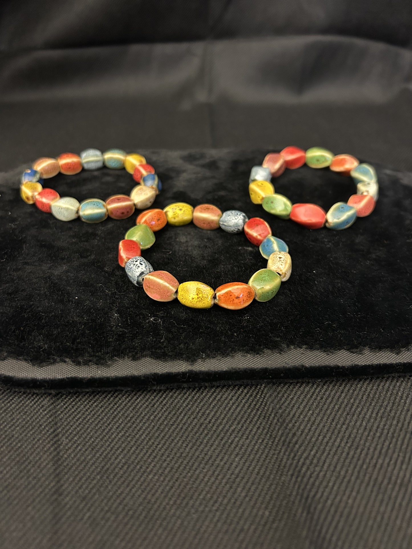 Rainbow Speckle Bead Bracelet