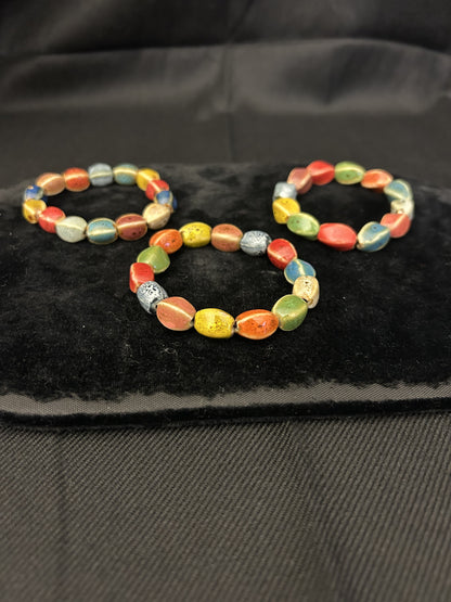 Rainbow Speckle Bead Bracelet