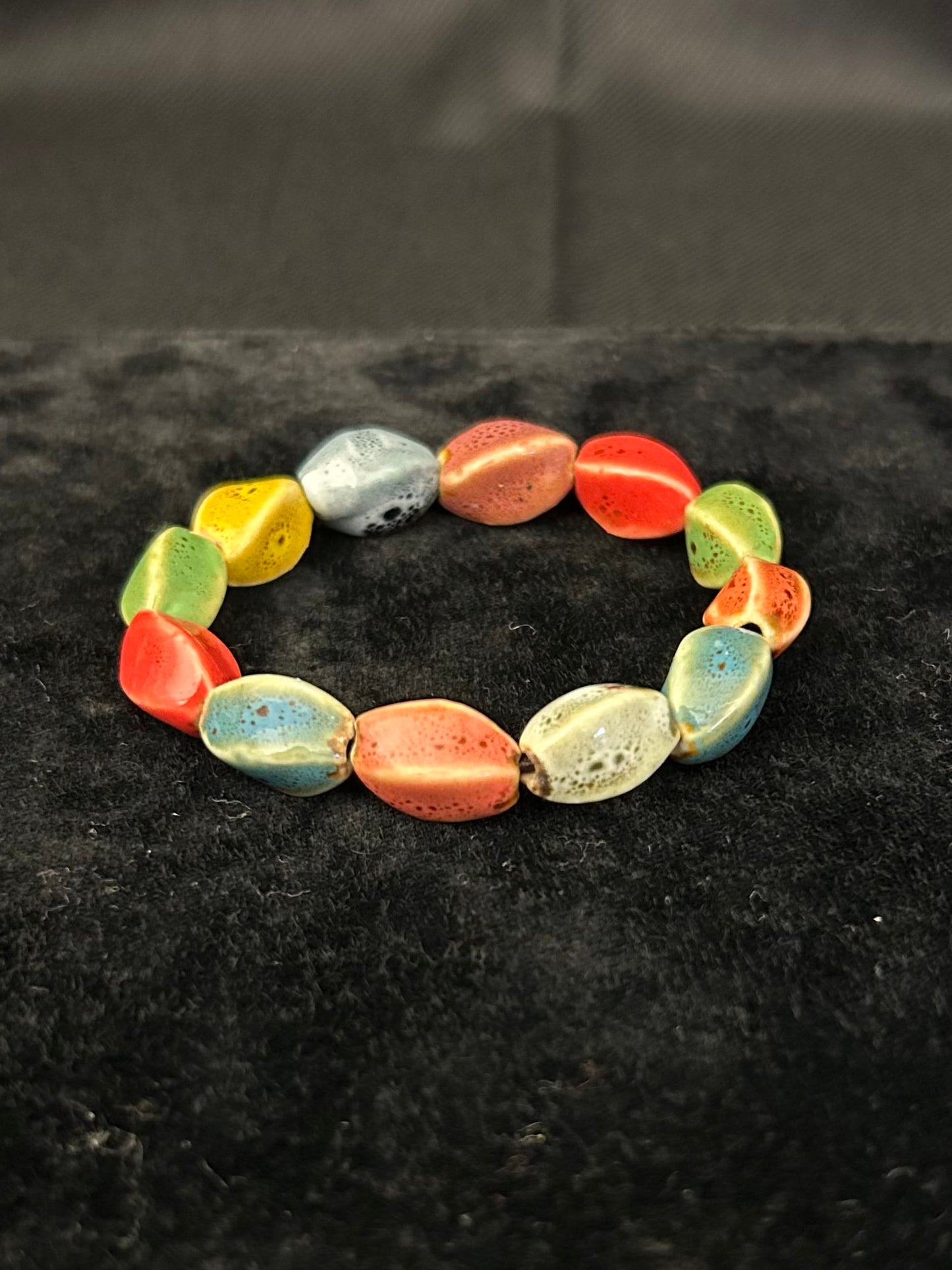 Rainbow Speckle Bead Bracelet