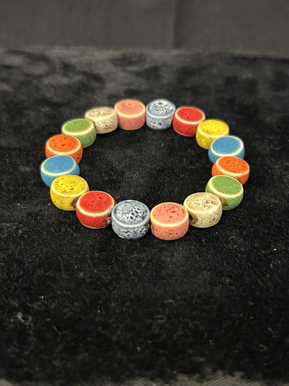 Rainbow Speckle Bead Bracelet