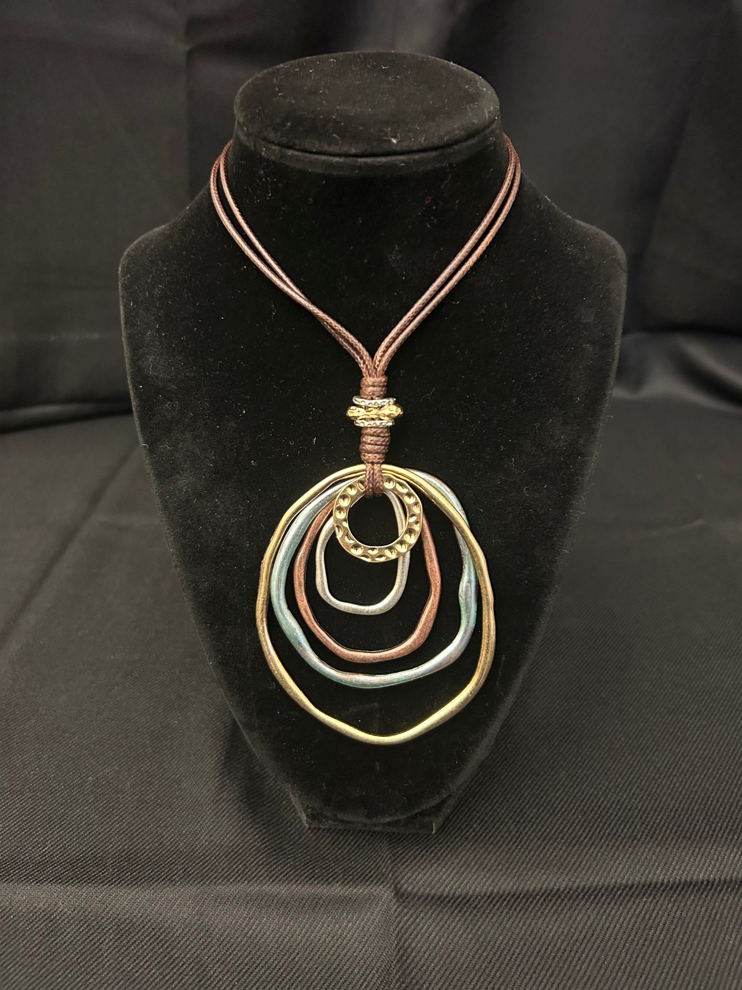 Multi‑Metal Circle Necklace