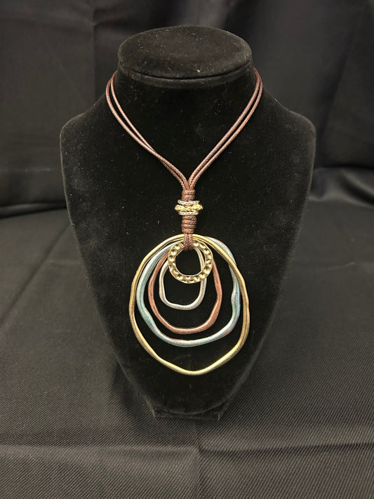 Multi‑Metal Circle Necklace