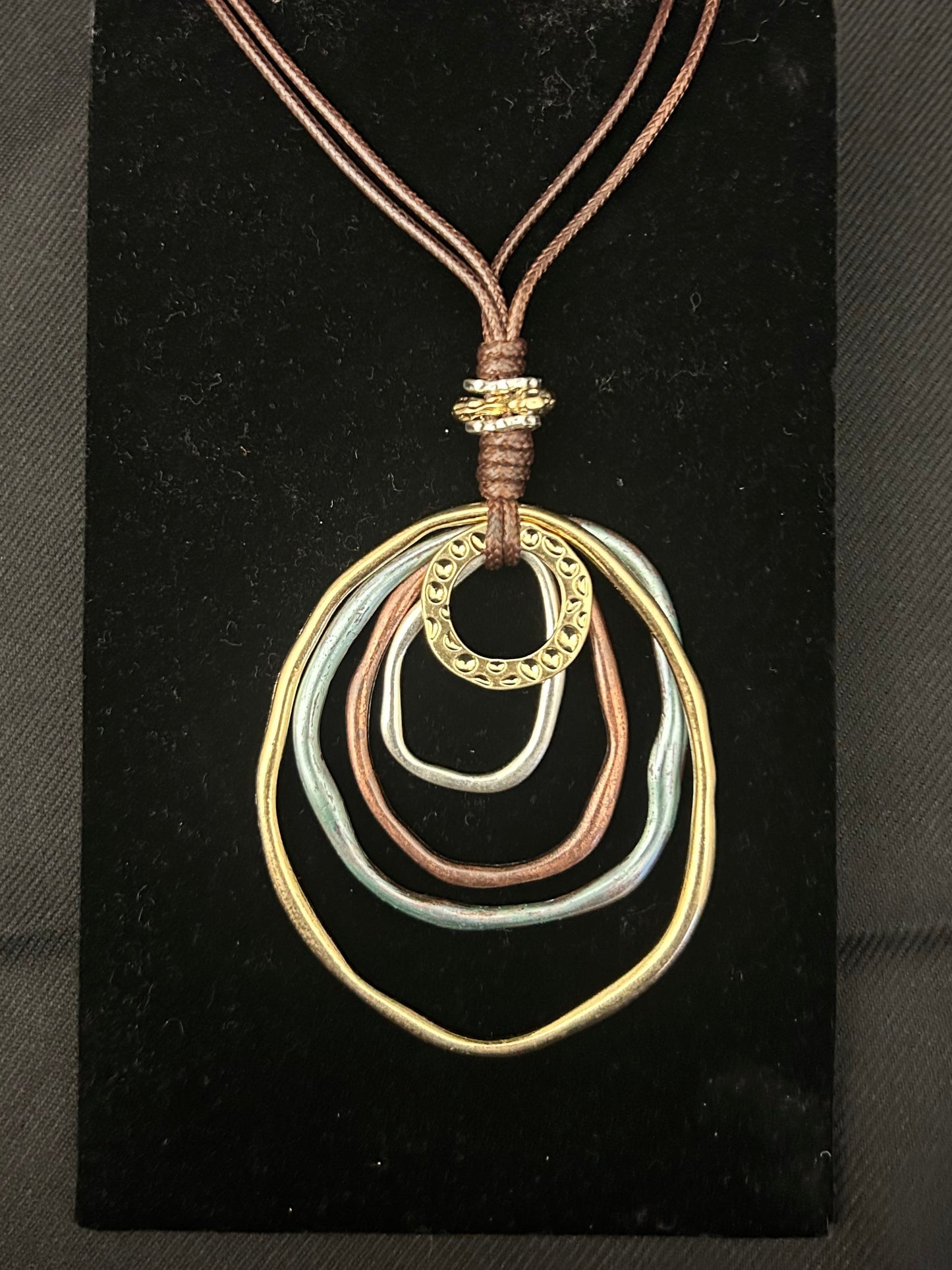 Multi‑Metal Circle Necklace