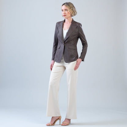 Liquid Leather™ Signature Pocket Blazer - Brown