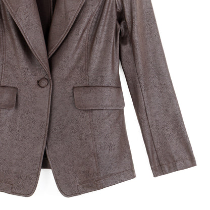 Liquid Leather™ Signature Pocket Blazer - Brown