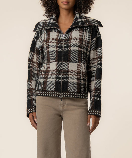 Rue Sweater Knit Jacket in Chocolate