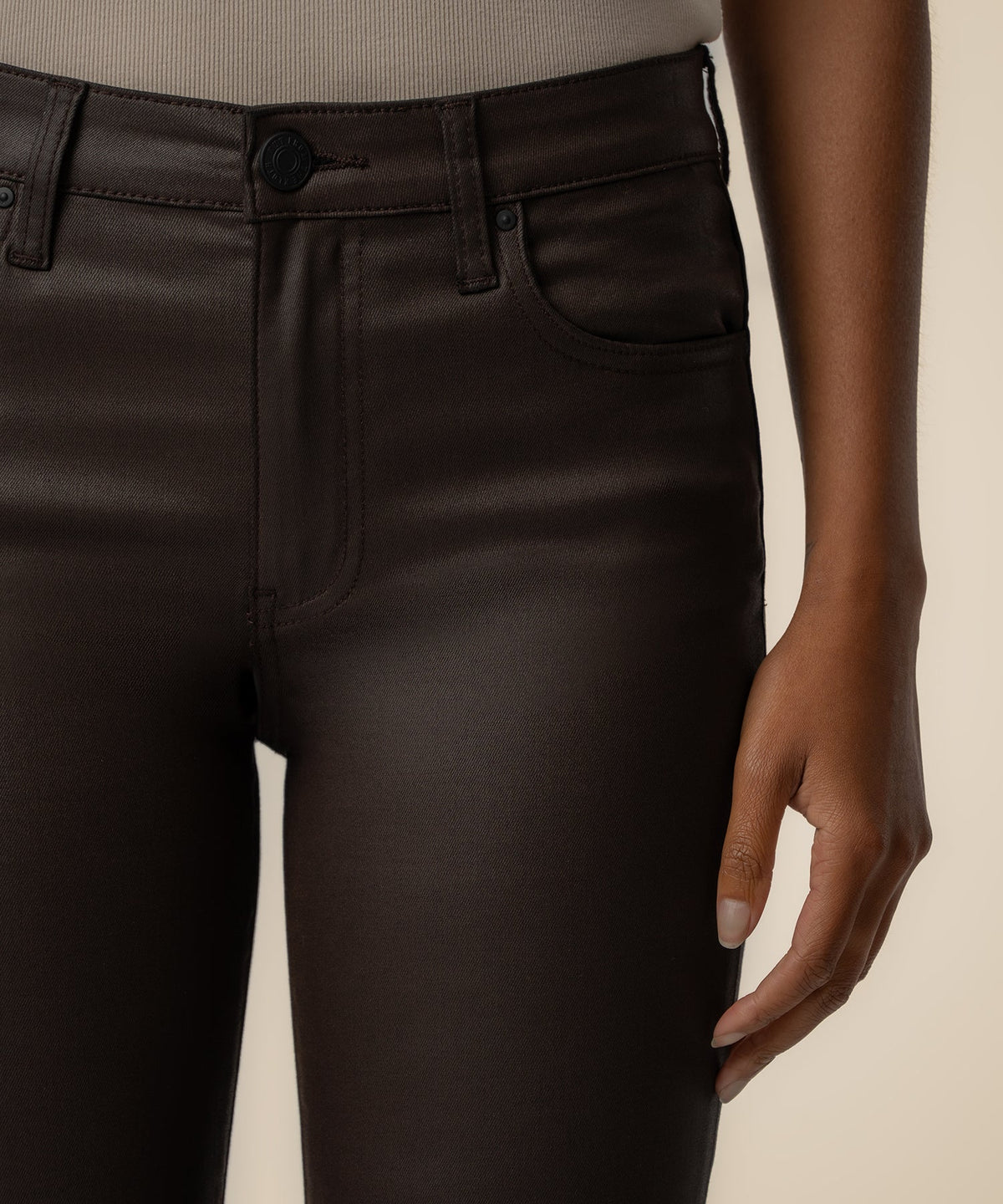 KELSEY HIGH RISE ANKLE FLARE WITH RAW HEM