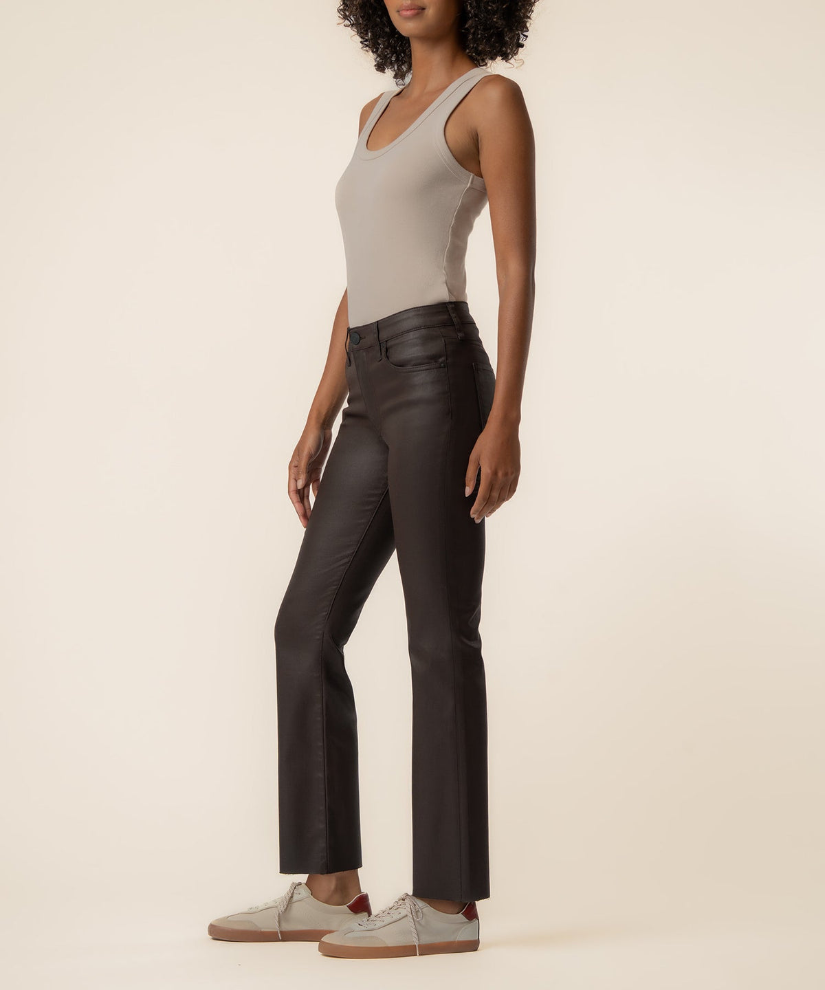 KELSEY HIGH RISE ANKLE FLARE WITH RAW HEM