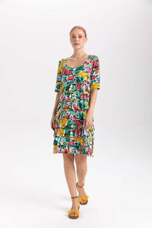 Elbow Sleeve Cha Cha Dress - Limani
