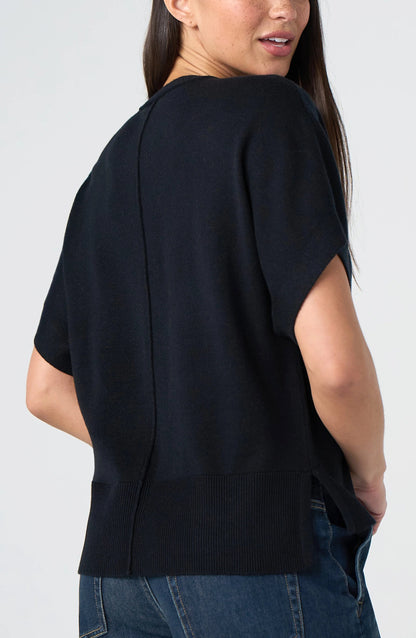 Short Sleeve V-neck Dolman Sweater