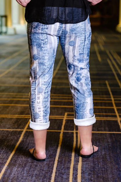 Saoirse Vintage Blue Featherweight Drawstring Pant
