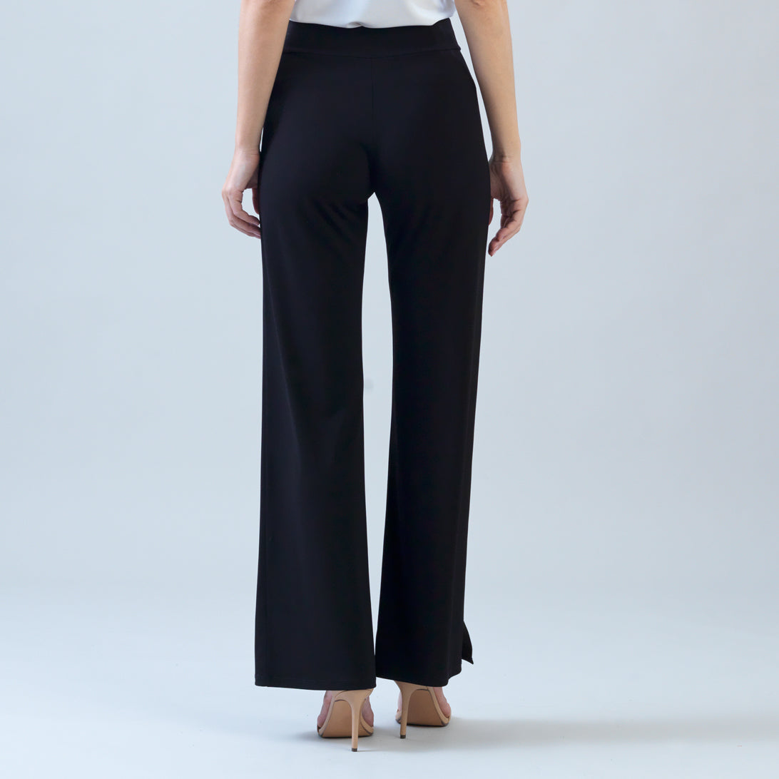 Kick Front High Slit Pant - Black