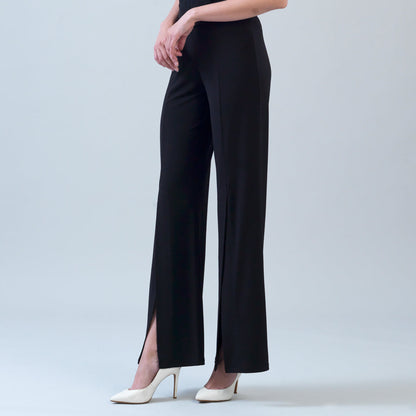 Kick Front High Slit Pant - Black