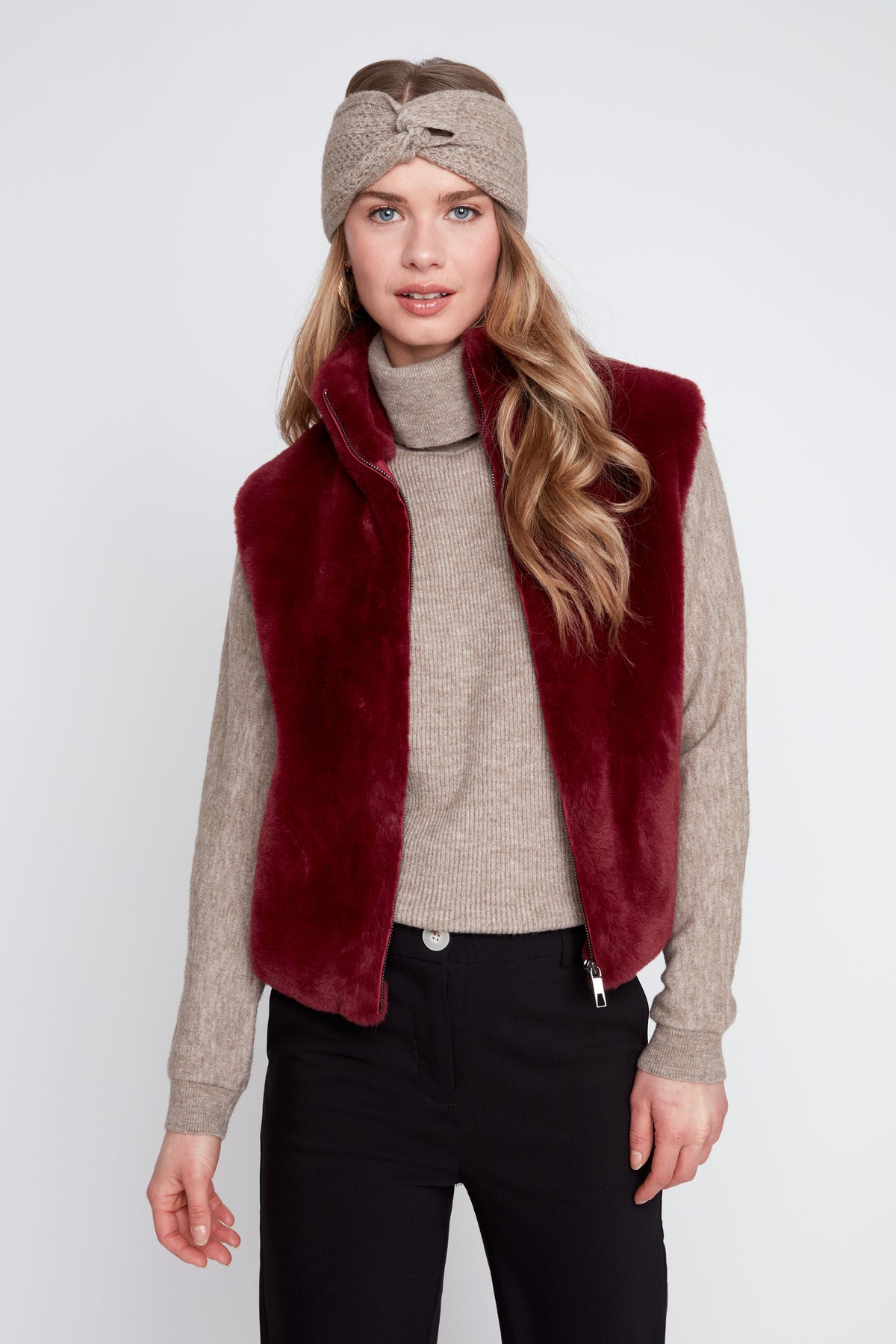 Cabernet Plush Vest