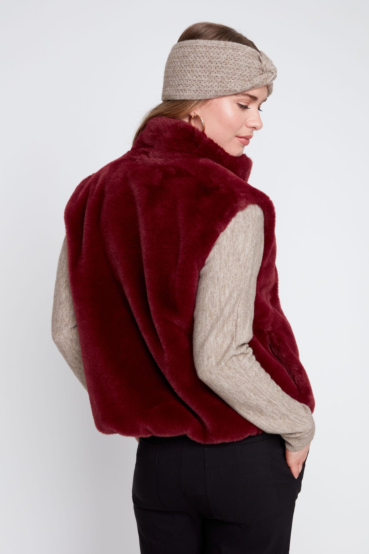 Cabernet Plush Vest