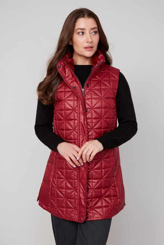 Quilted Longline Vest