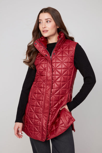 Quilted Longline Vest