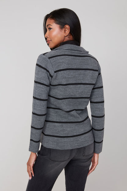 Striped Knit Blazer