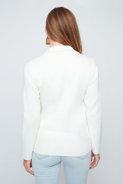 Creme Knit Blazer