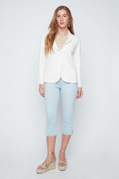 Creme Knit Blazer