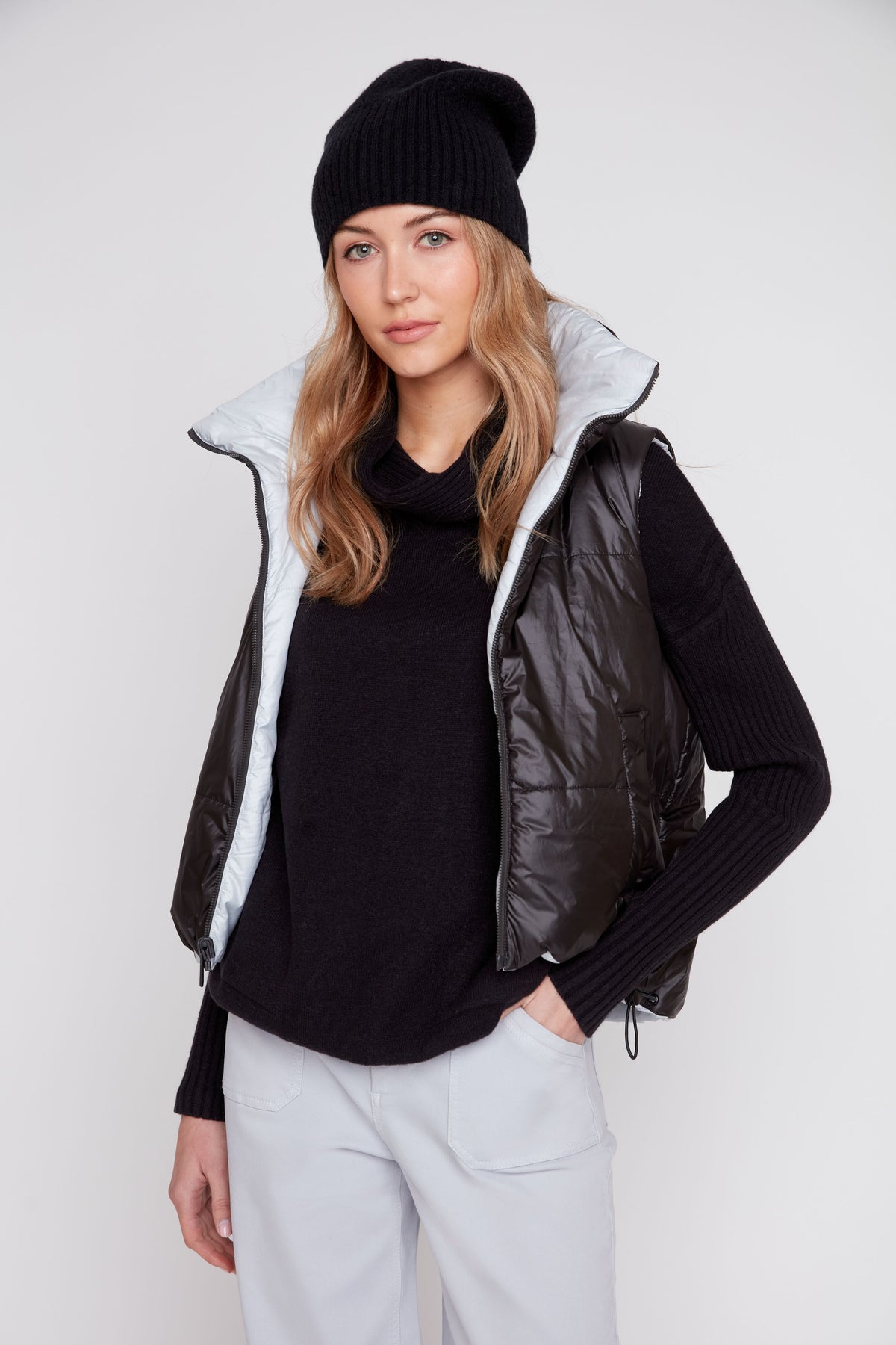 Platinum Black Reversible Short Vest