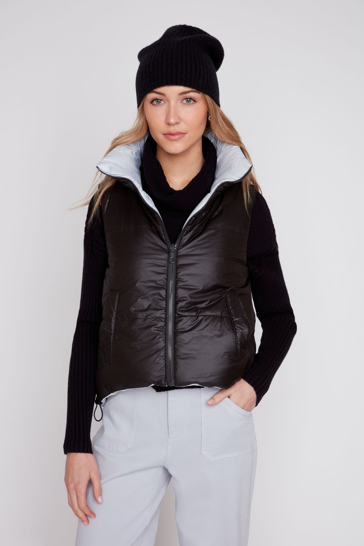 Platinum Black Reversible Short Vest