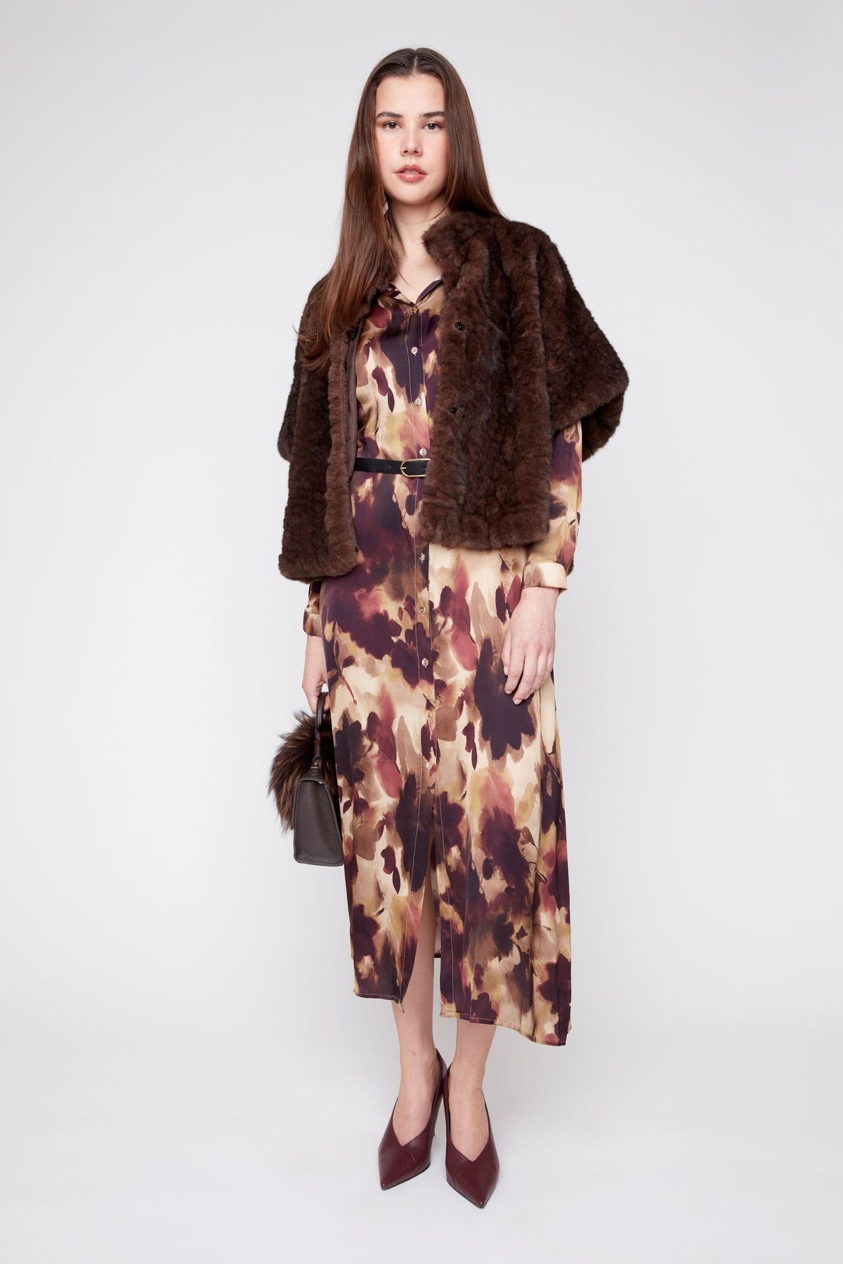 Chocolate Luxe Faux Fur Vest