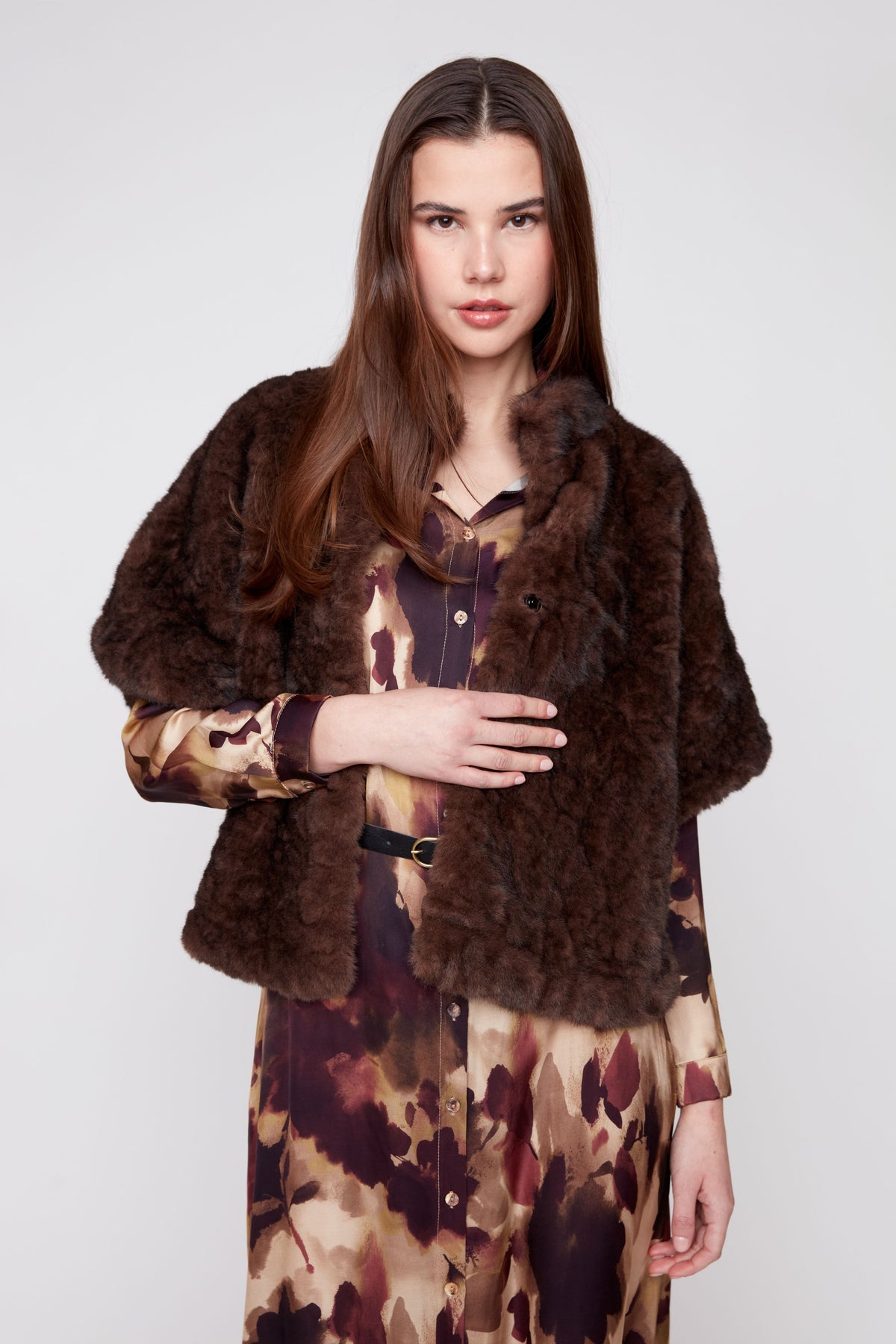 Chocolate Luxe Faux Fur Vest