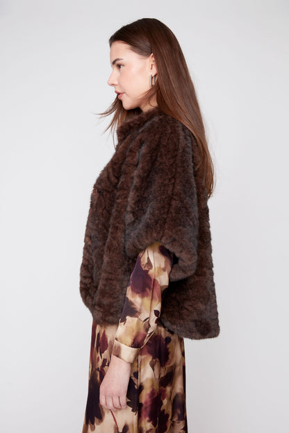 Chocolate Luxe Faux Fur Vest