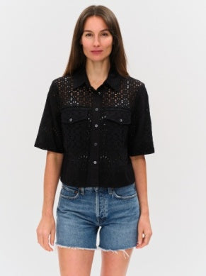 Tove Eyelet Double Pocket Top