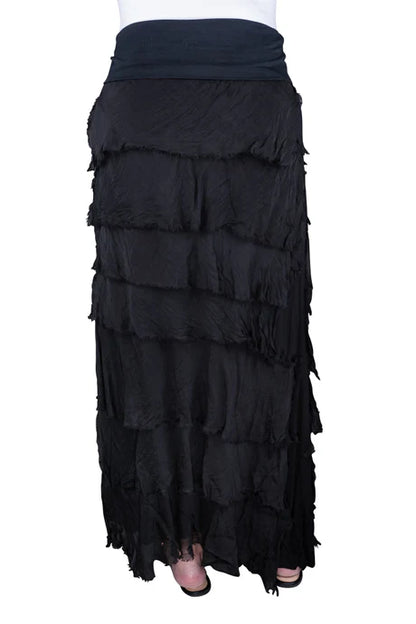 Elisa Silk Ruffle Skirt