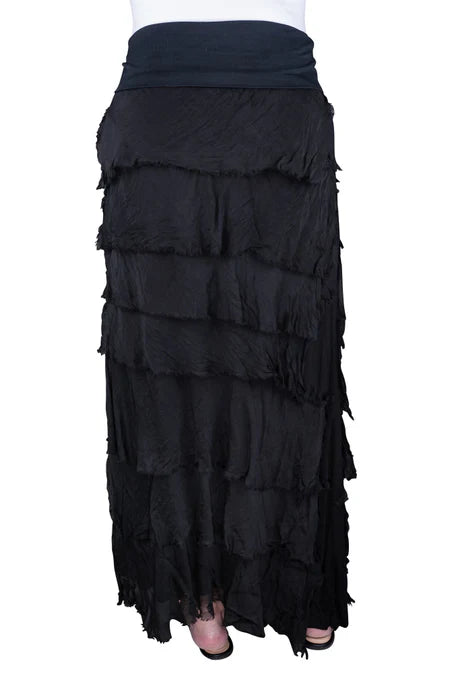 Elisa Silk Ruffle Skirt
